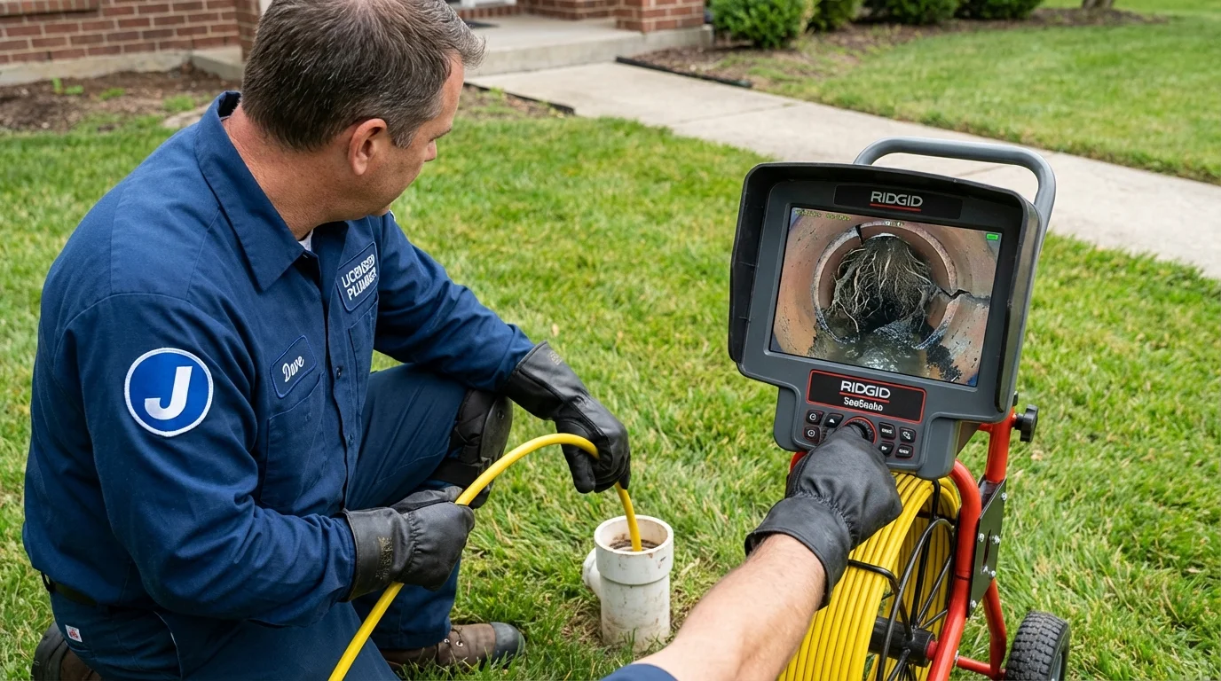 Sewer camera inspection being performed by Johns Plumbing LLC in Lavallette